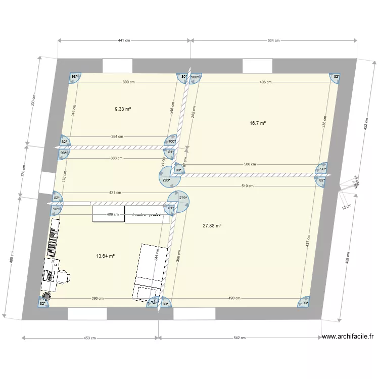 chambre elias. Plan de 