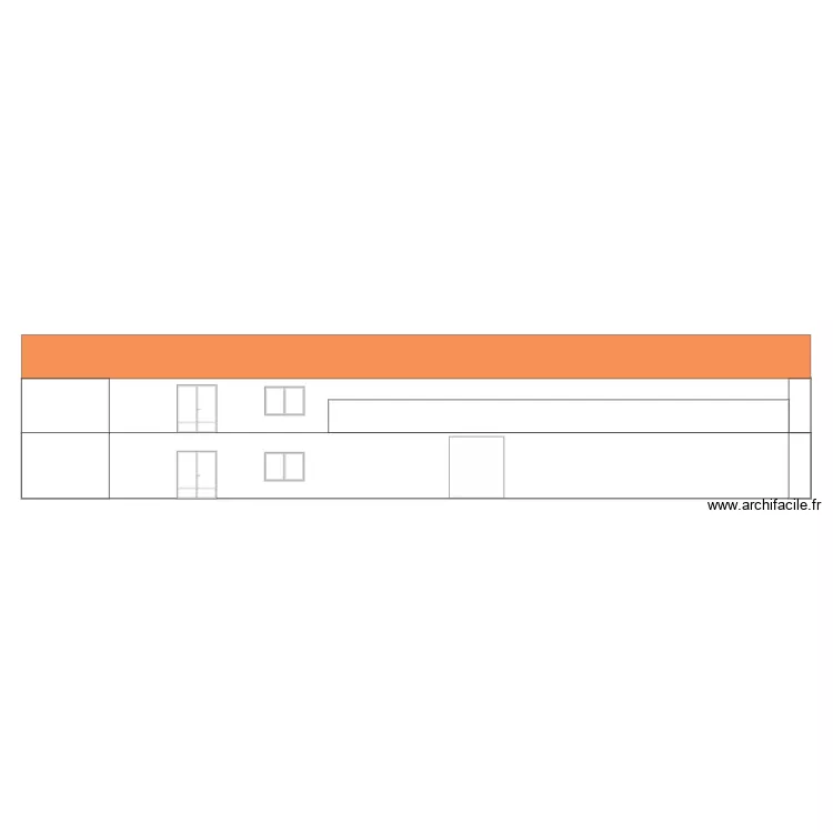 Fa&ccedil;ade sud chai. Plan de 