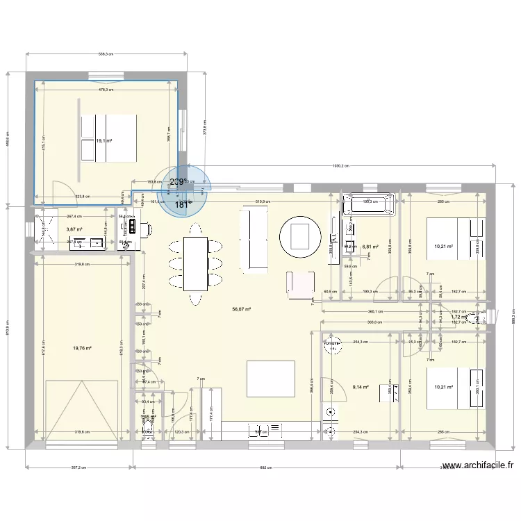 appart romain. Plan de 