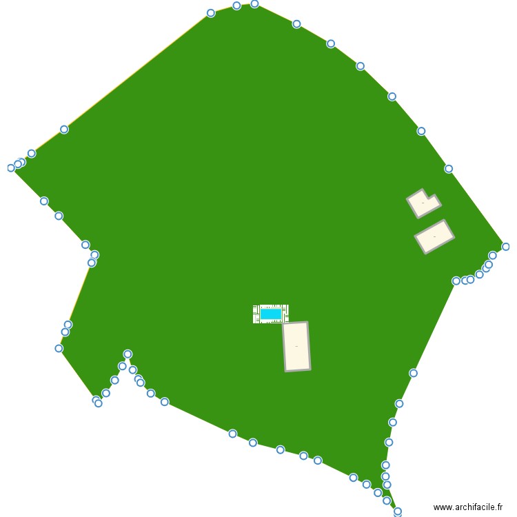 LATTY. Plan de 3 pièces et 263 m2