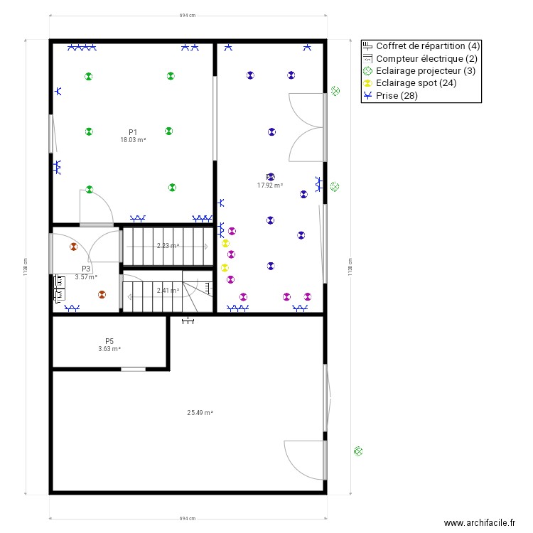 Electriciter RZDC. Plan de 0 pièce et 0 m2