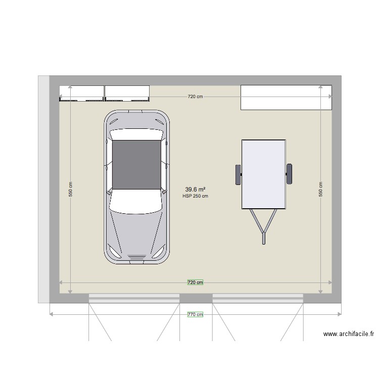 garage40m. Plan de 0 pièce et 0 m2