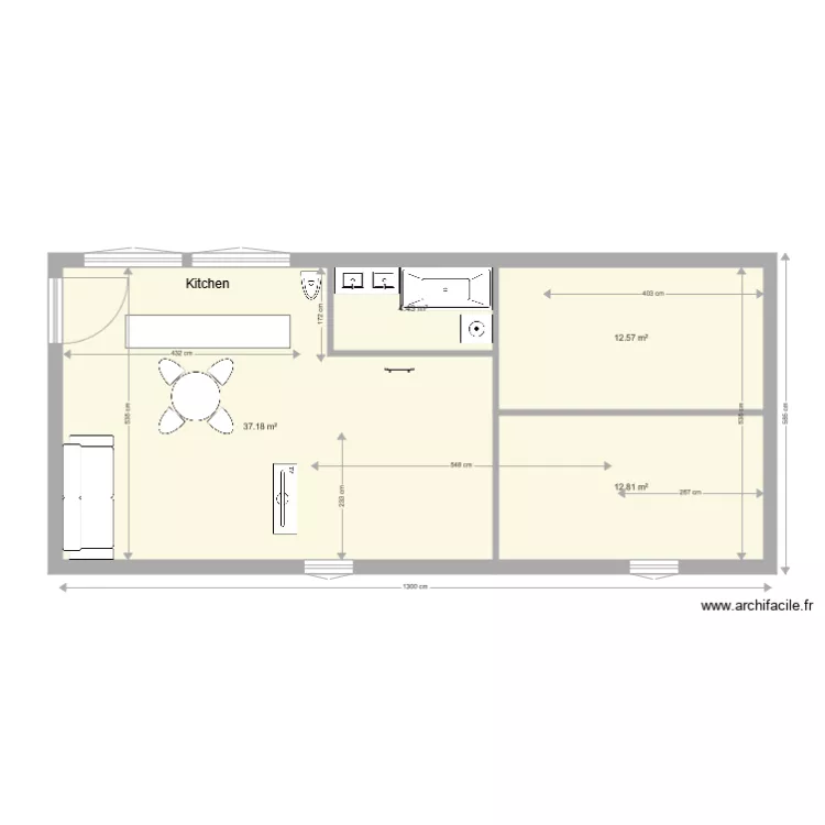 Marnaz Atelier 1er &eacute;tage futur essai. Plan de 