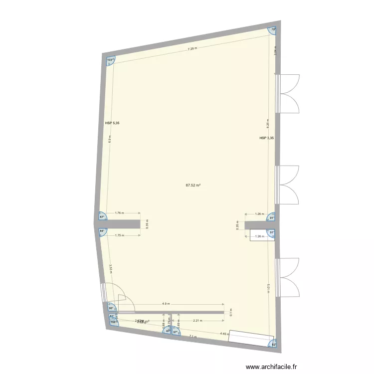 RdC Aimargues volume jour initial. Plan de RdC Aimargues volume jour initial. Plan de