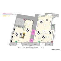 ART DU BARBIER plan apr&egrave;s travaux avec espace de rotation