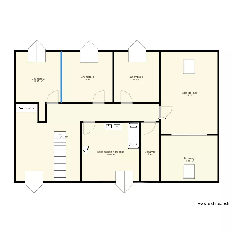 Projet étage Sentier du parc. Plan de Projet étage Sentier du parc. Plan de