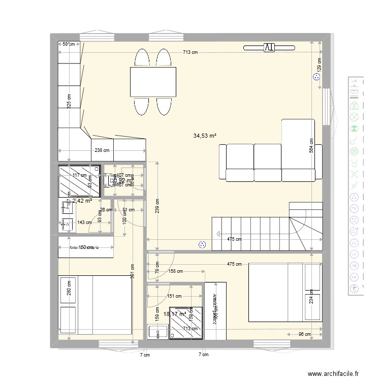 PLAN ELEC ANTIBES IMMEUBLE . Plan de 20 pièces et 161 m2