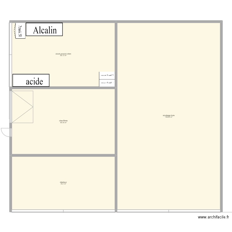 annexe fromagerie. Plan de 4 pièces et 336 m2