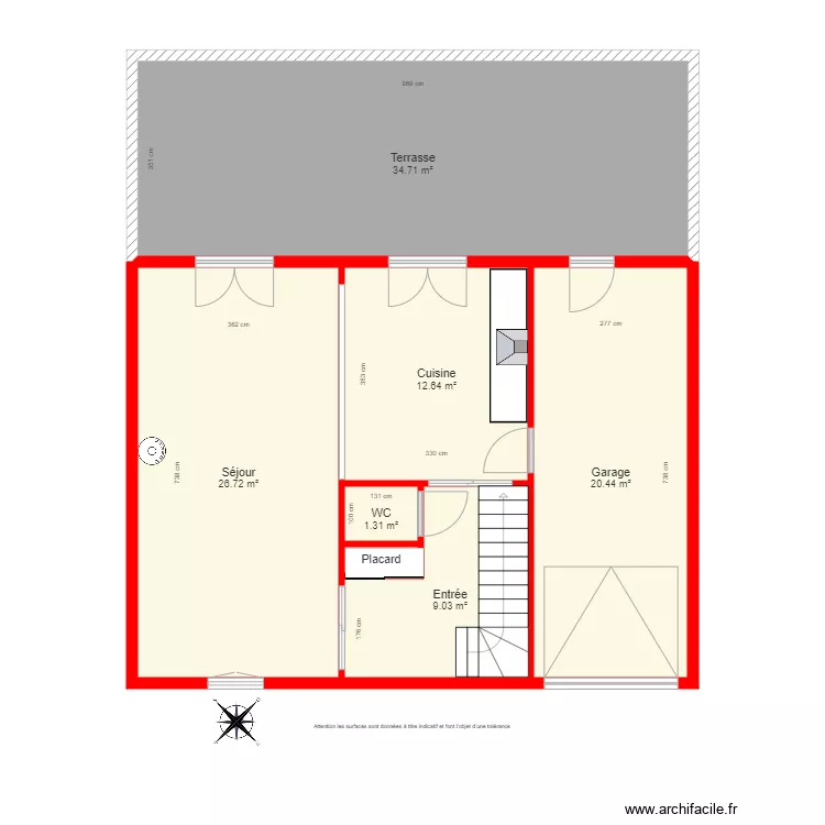 BI 4169 RDC. Plan de 