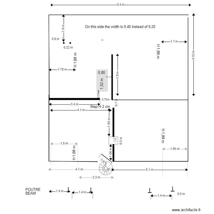 1378 Chemin des espèces 1er étage. Plan de 0 pièce et 0 m2