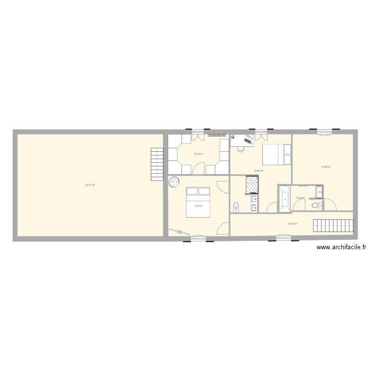 Maison Barsac 1er V3. Plan de 0 pièce et 0 m2