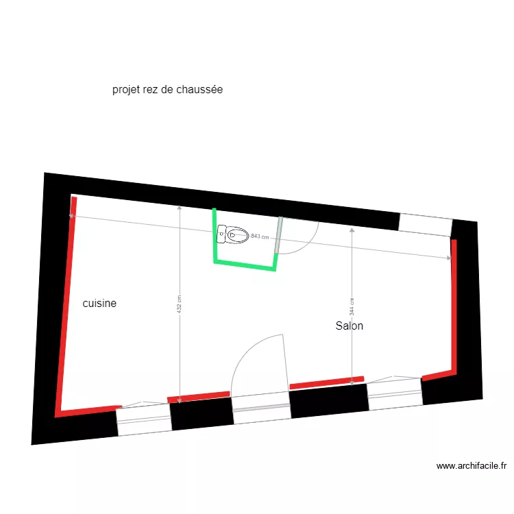 LEWI  projet bas. Plan de 
