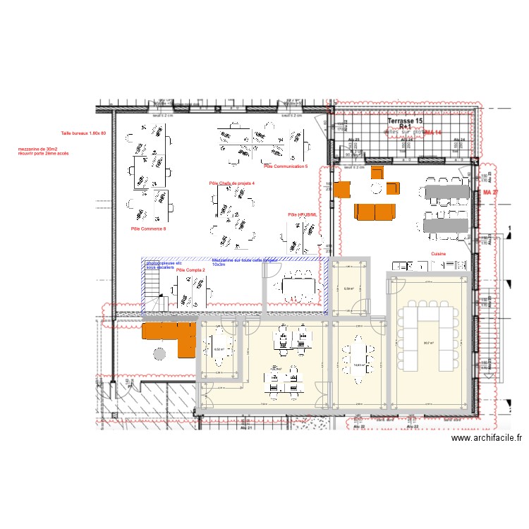 Lorient cuisine fermée. Plan de 0 pièce et 0 m2