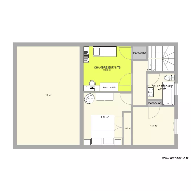 &eacute;tude extension sur garage version 0. Plan de 