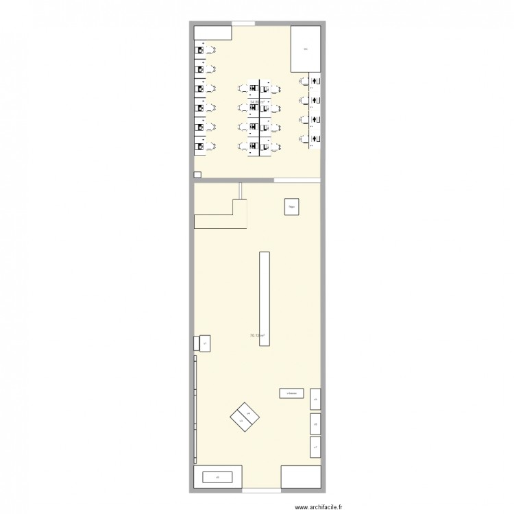 local evol. Plan de 0 pièce et 0 m2