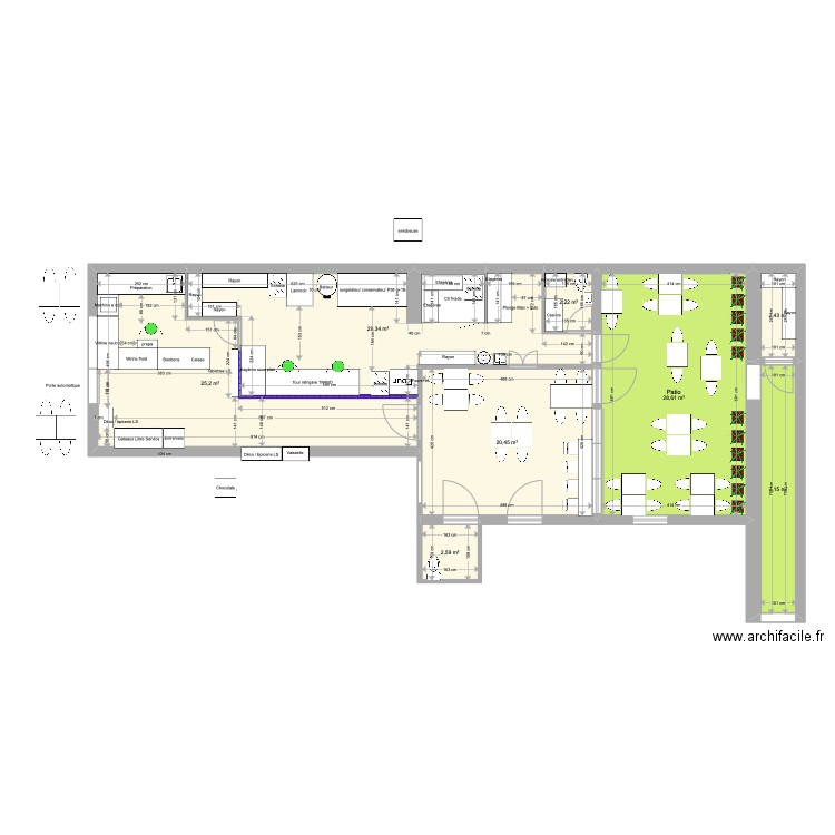 Patisserie New_panimatic inversé test salle. Plan de 0 pièce et 0 m2