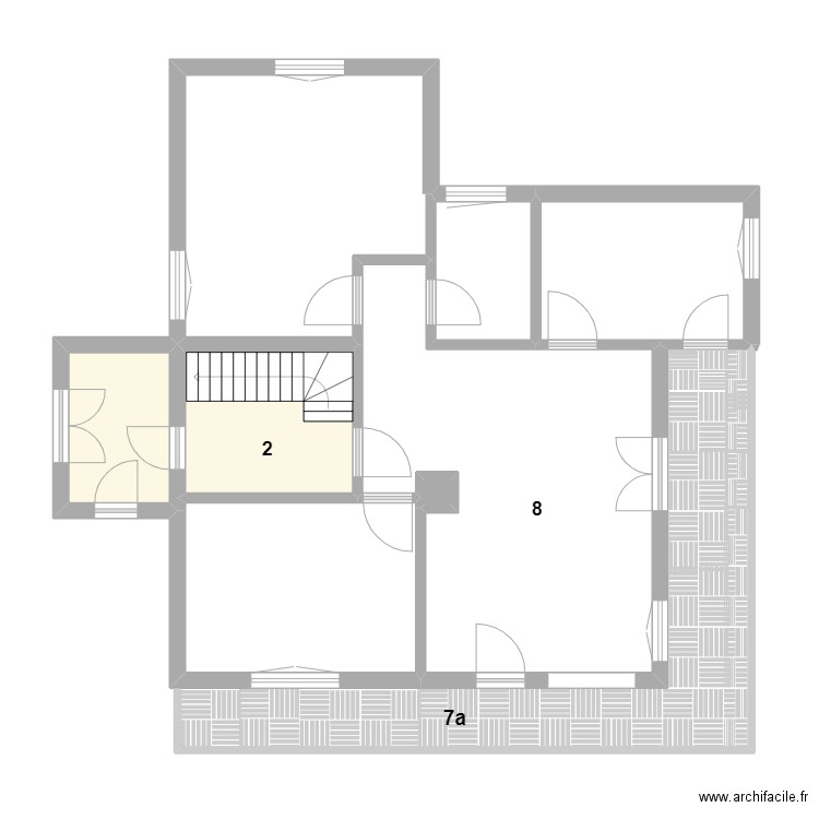 Rez de Chaussée - MAZEMBRAZ. Plan de 8 pièces et 71 m2