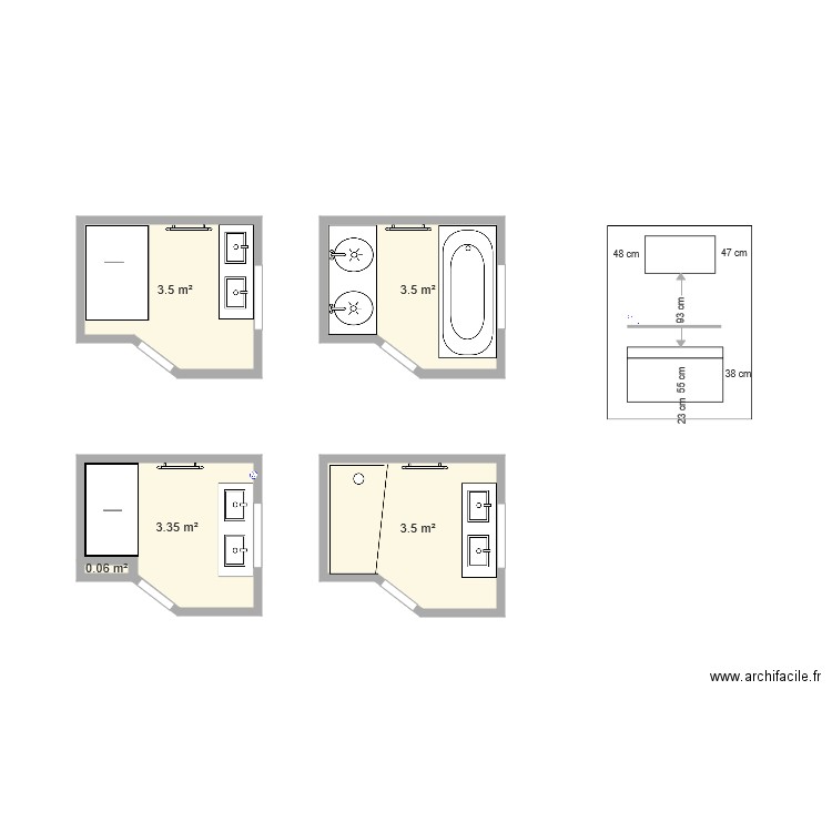 salle de bain. Plan de 0 pièce et 0 m2