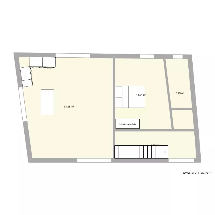 Maison avec angle . Plan de Maison avec angle . Plan de