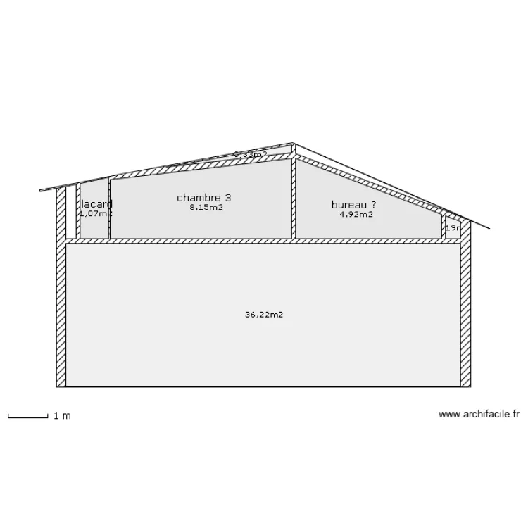 chambre 3 profil. Plan de 