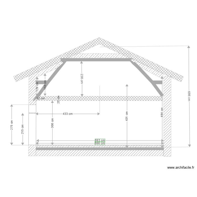 Plan remise coupe 1 V2. Plan de 