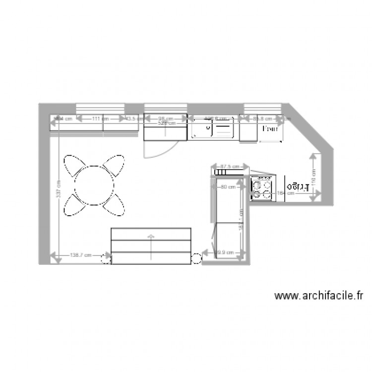 Cuisine 1. Plan de 0 pièce et 0 m2