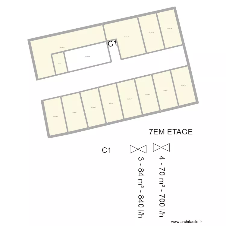 ADEF SAINT GRATIEN 7EM. Plan de 