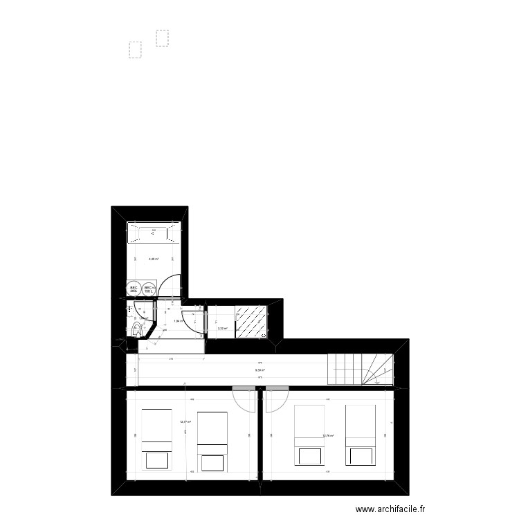 SABAI SOUS SOL. Plan de 7 pièces et 45 m2