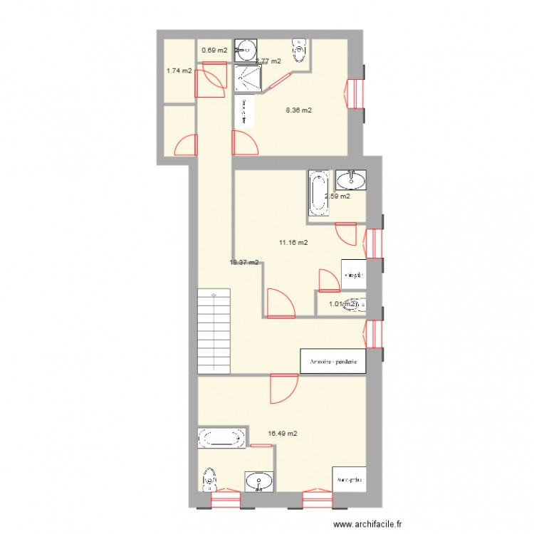 ETAGE A. Plan de 0 pièce et 0 m2