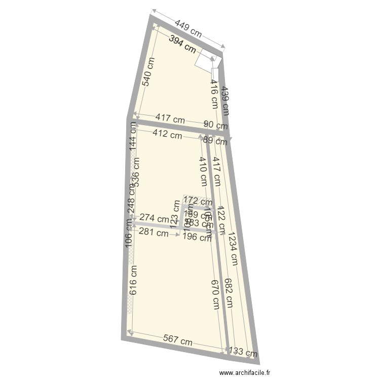 maison rdc couloir salon  cuisine et zone escalier a. Plan de 0 pièce et 0 m2