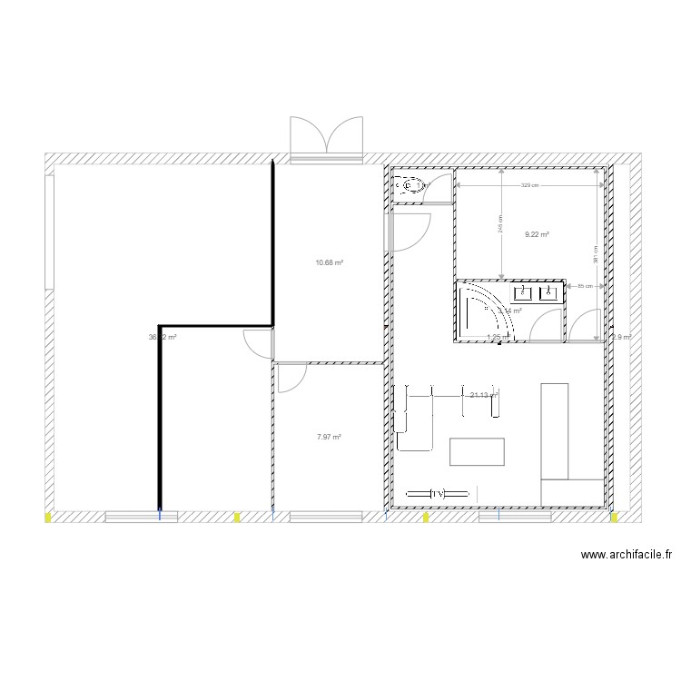 appartement camille studio. Plan de 0 pièce et 0 m2