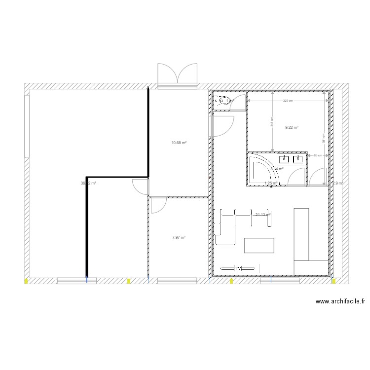 appartement camille studio. Plan de 0 pièce et 0 m2