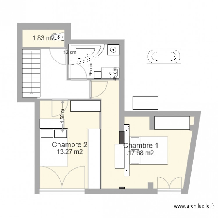 Le Plessis niveau bas projet sans casser le porteur 2. Plan de 0 pièce et 0 m2