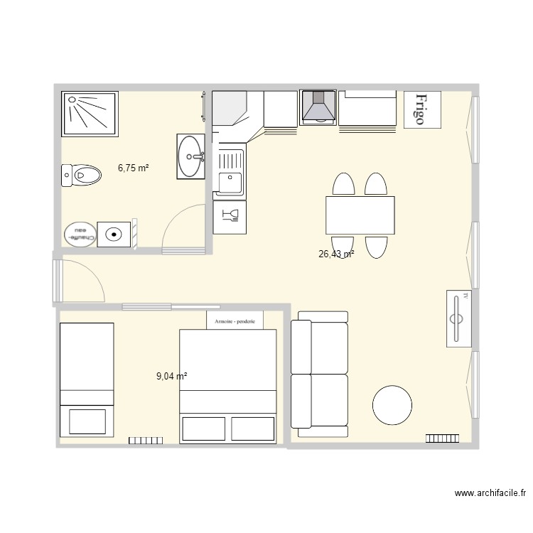 appartement 64. Plan de 0 pièce et 0 m2