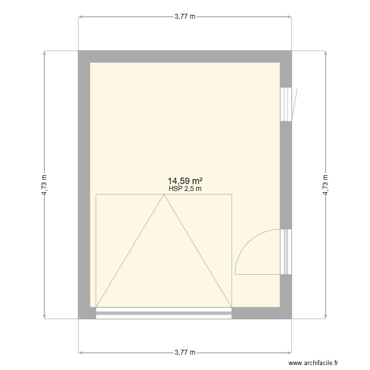 GARAGE 1. Plan de 1 pièce et 15 m2