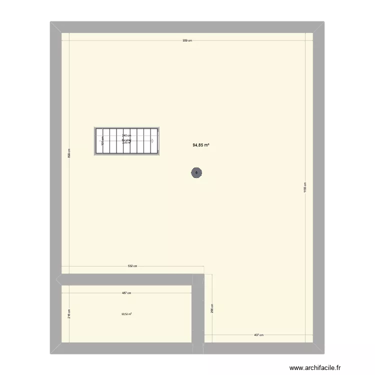 Chamoux - EDL vierge. Plan de 6 Pièces et 108 m² Chamoux - EDL vierge. Plan de 6 Pièces et 108 m²