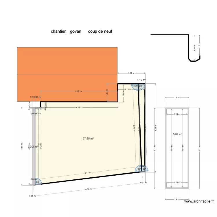 coup de neuf Govan . Plan de 