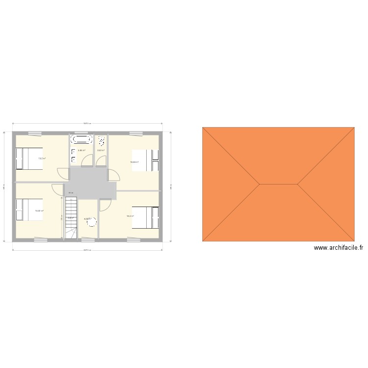 Maison Etage. Plan de 0 pièce et 0 m2