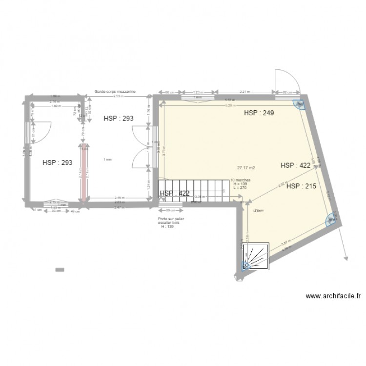 Niveau 1 Cuisine Salon Chambre parentale. Plan de 0 pièce et 0 m2