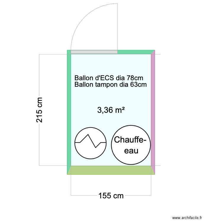 we chaufferie. Plan de 11 pièces et 201 m2