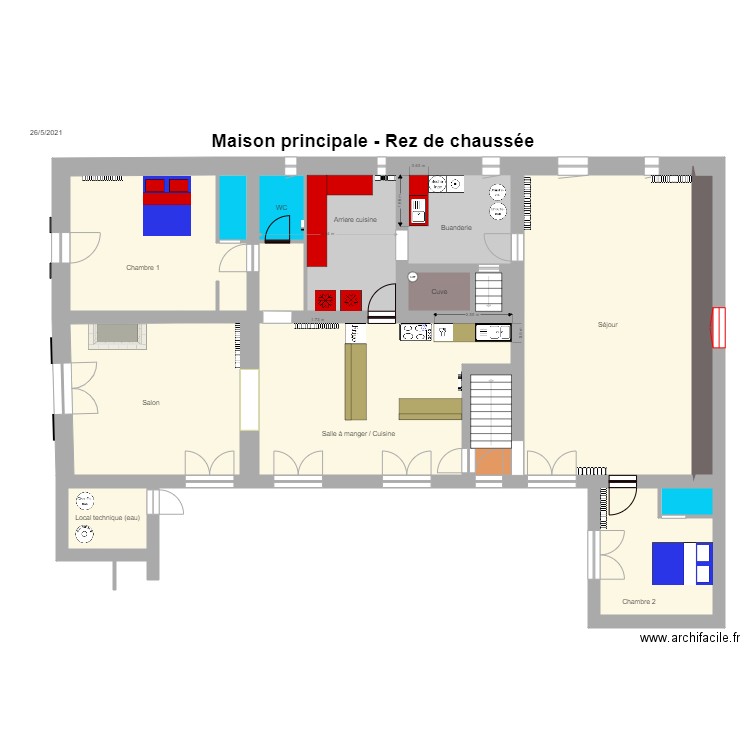 La  plaine  Rez de chaussée  installation V1. Plan de 0 pièce et 0 m2