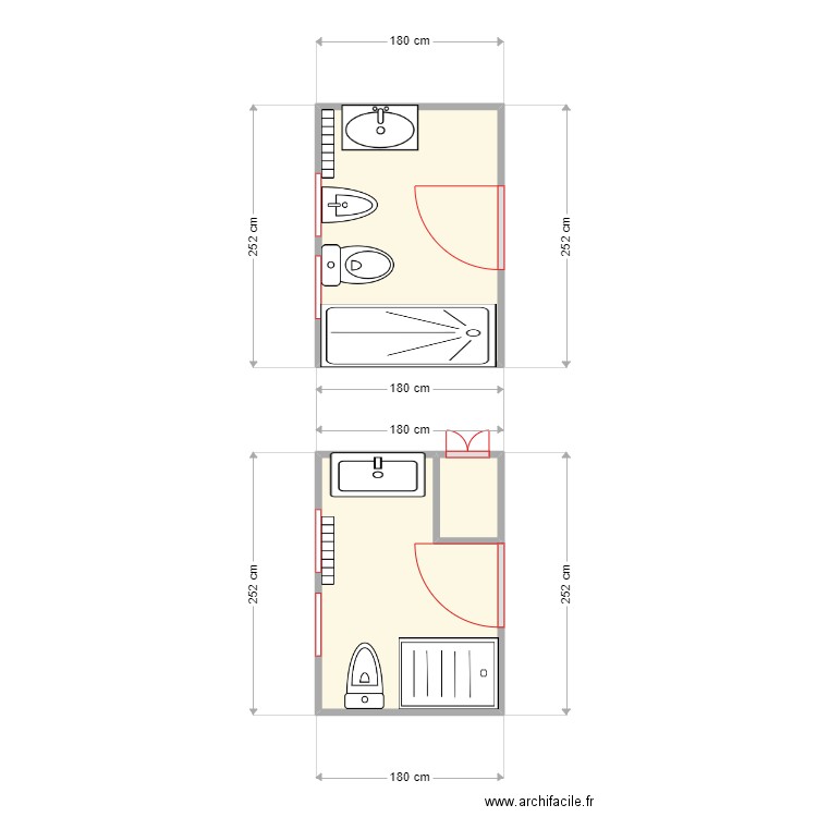 ANTONIO JIMENEZ. Plan de 3 pièces et 8 m2