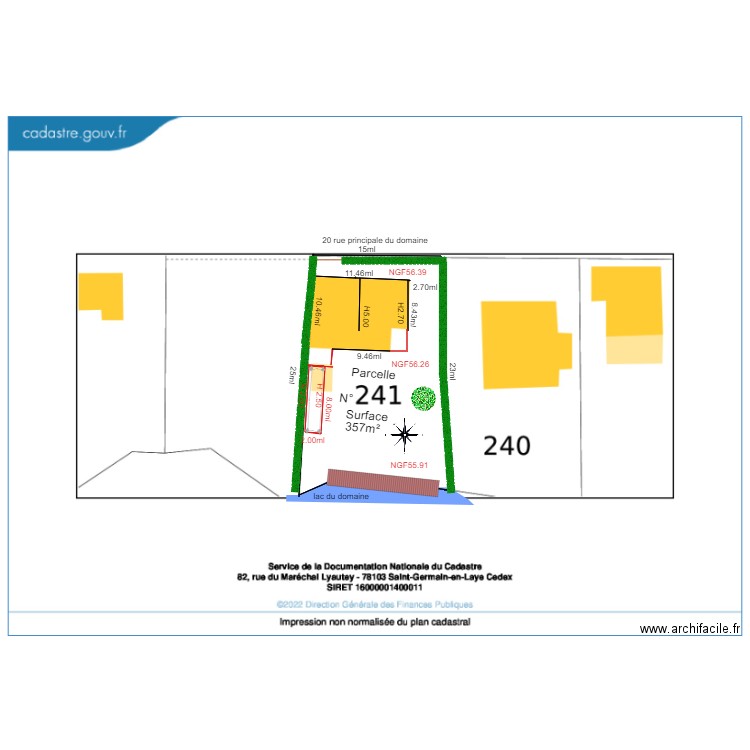 Plan de masse 3D     chalet 20. Plan de 1 pièce et 16 m2