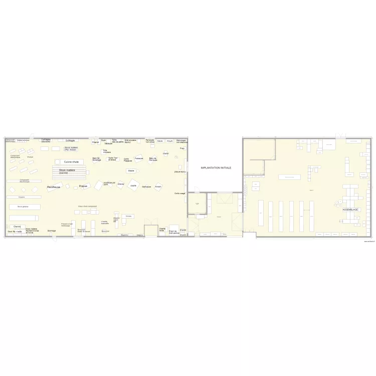 Implantation atelier A B C Initial 21. Plan de 