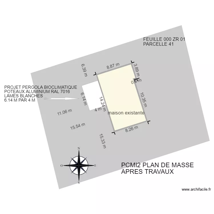 DOUET pergoDP2AP. Plan de DOUET pergoDP2AP. Plan de