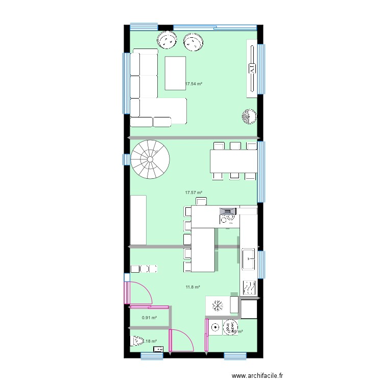 Grange colimaçon . Plan de 0 pièce et 0 m2