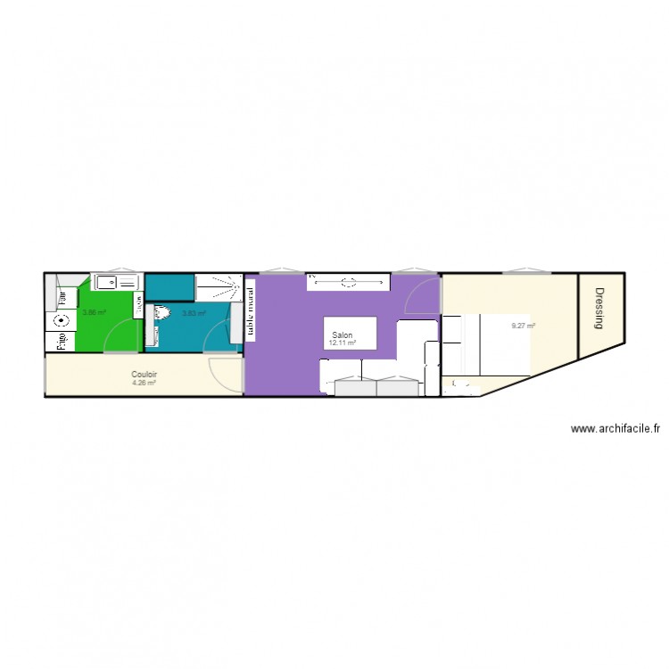 Appartement Willy meuble. Plan de 0 pièce et 0 m2