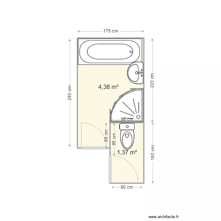 BARBIER   Existant. Plan de 