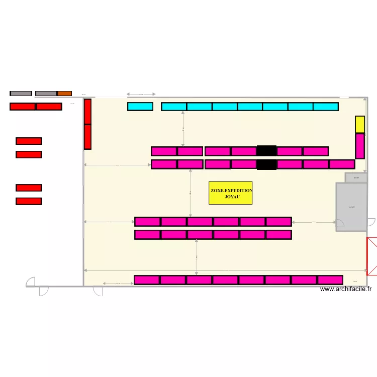 BATIMENT 2 implantation KARDEX ACTUEL. Plan de BATIMENT 2 implantation KARDEX ACTUEL. Plan de