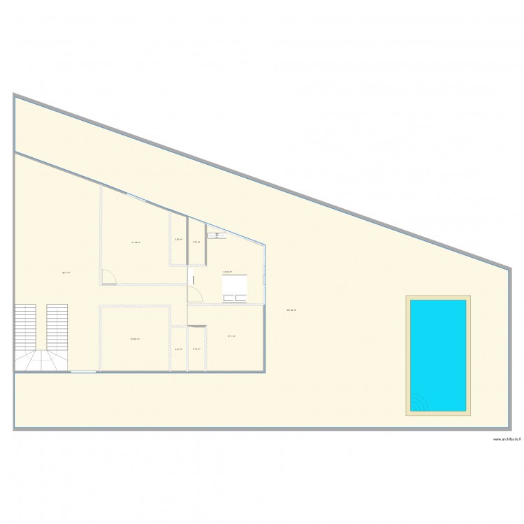 surface total. Plan de 0 pièce et 0 m2